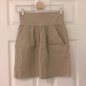 Tan mini skirt